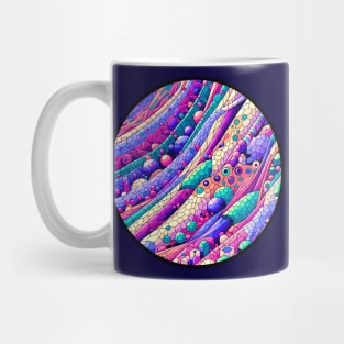 Abstract Histology Symphony: Colorful Micro Patterns Mug